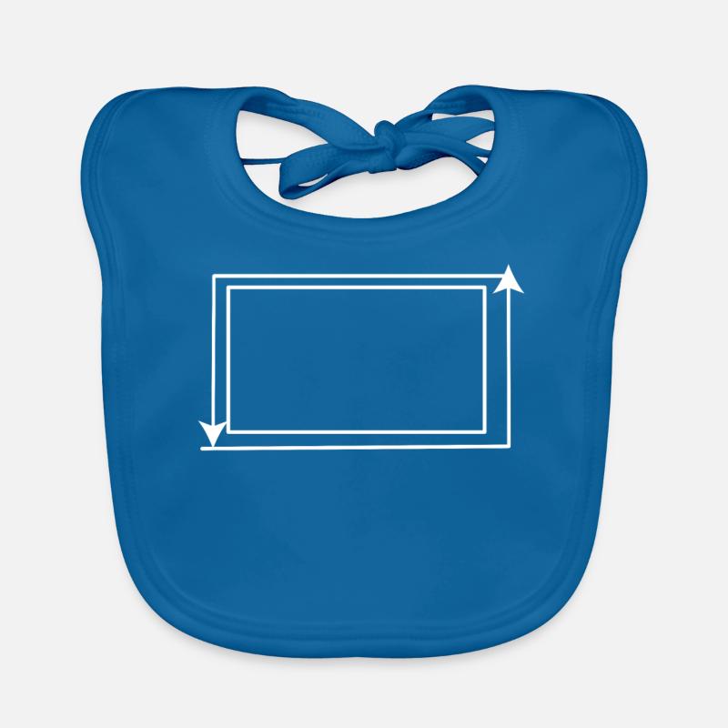 Cadre de flèche blanche rectangulaire Bavoir bio Bébé