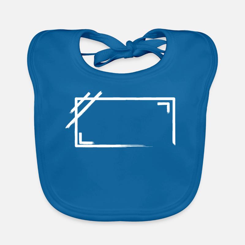 Traits de cadre rectangulaire patinés Bavoir bio Bébé