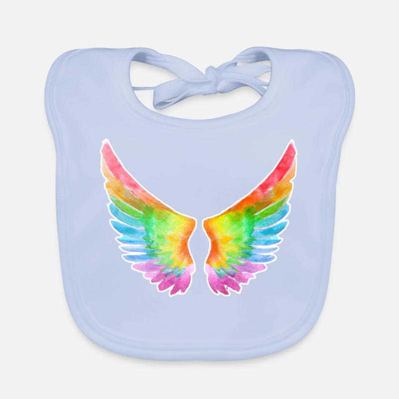 Rainbow Wings Organic Baby Bibs