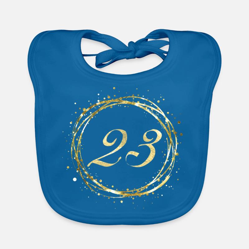 23 - Bavoir bio Bébé - bleu paon