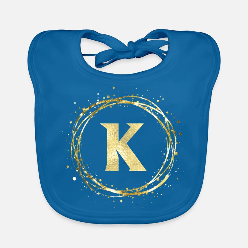 K - Bavoir bio Bébé - bleu paon