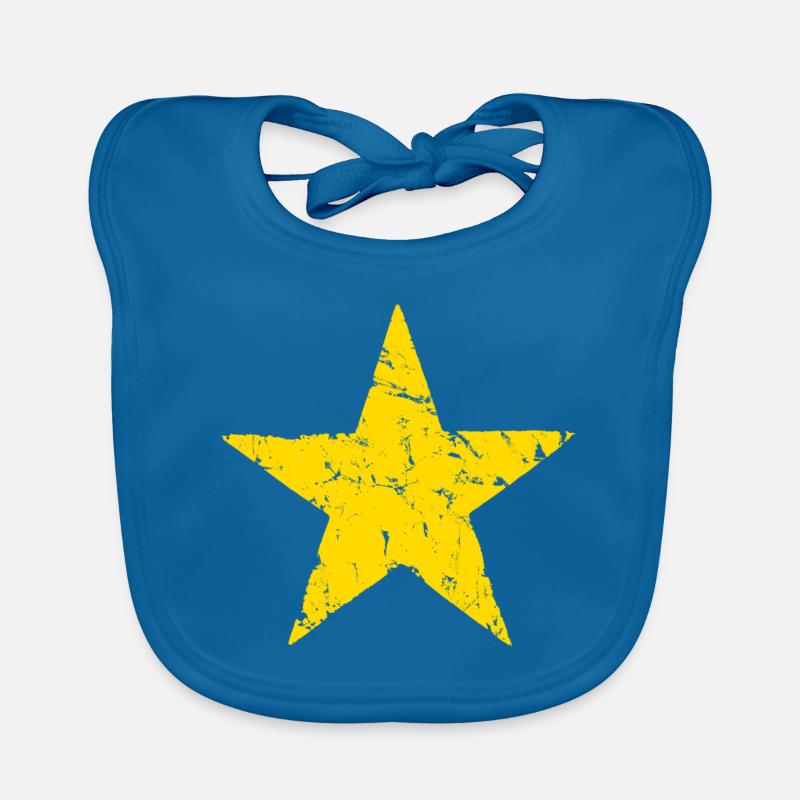 lucky star - shabby chic Organic Baby Bibs