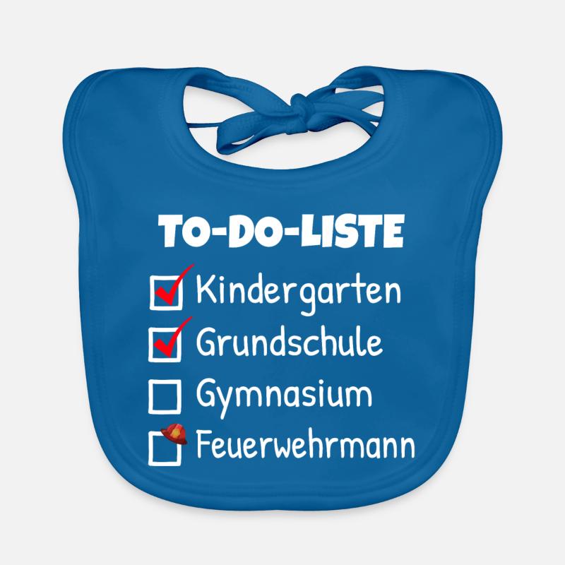 Geburtstaggeschenk Feuerwehrman Einschulung junge Baby Bio-Lätzchen