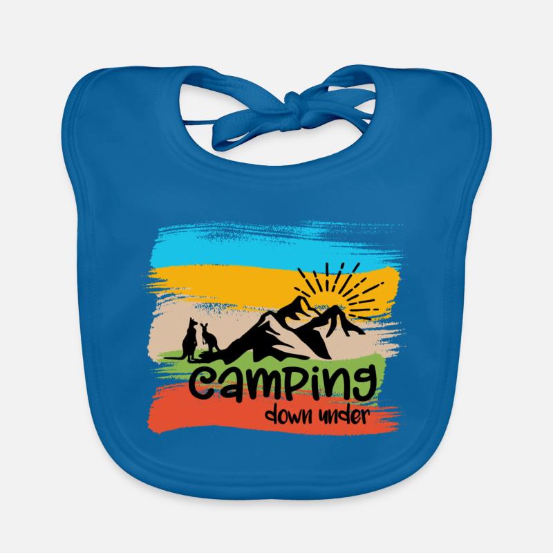 Camping down under Organic Baby Bibs