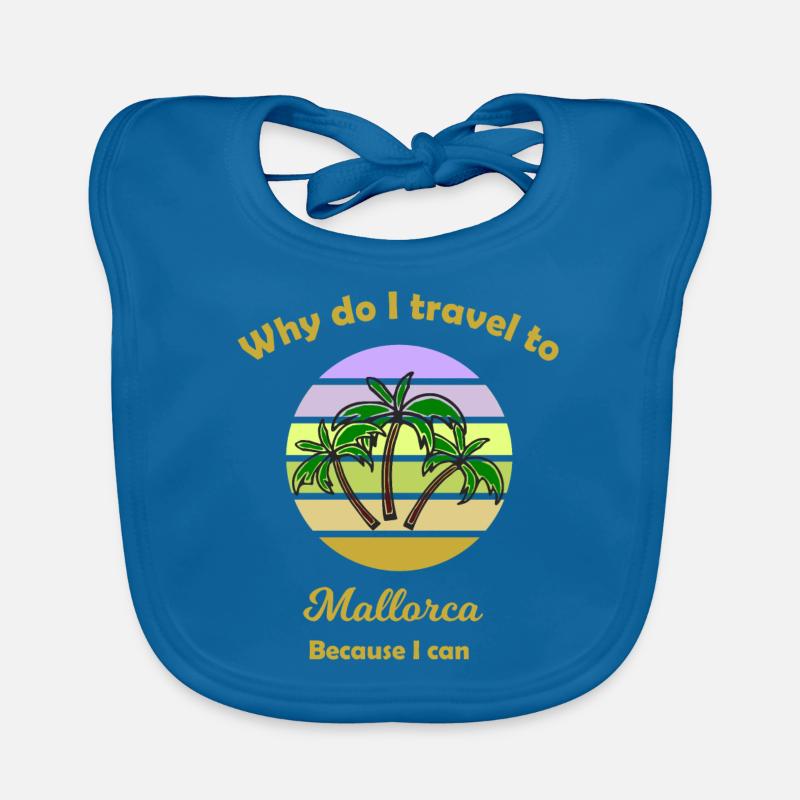 Trip to Mallorca Organic Baby Bibs