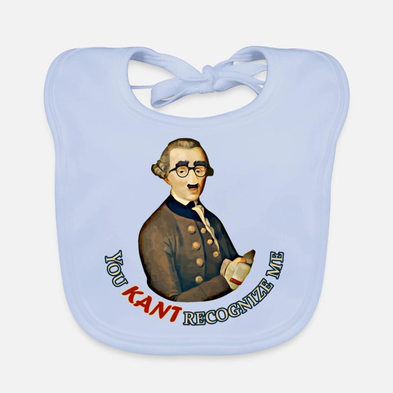 Funny Philosopher: Can't recognize Immanuel Kant Organic Baby Bibs