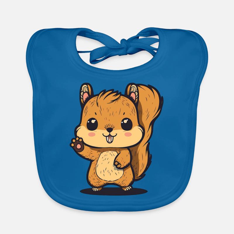 Kawaii Eichhörnchen, Hörnchen, Backenhörnchen Baby Bio-Lätzchen