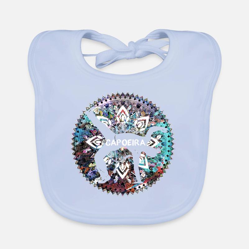capoeira, mandala, colorful, pattern, orient, graffiti Organic Baby Bibs