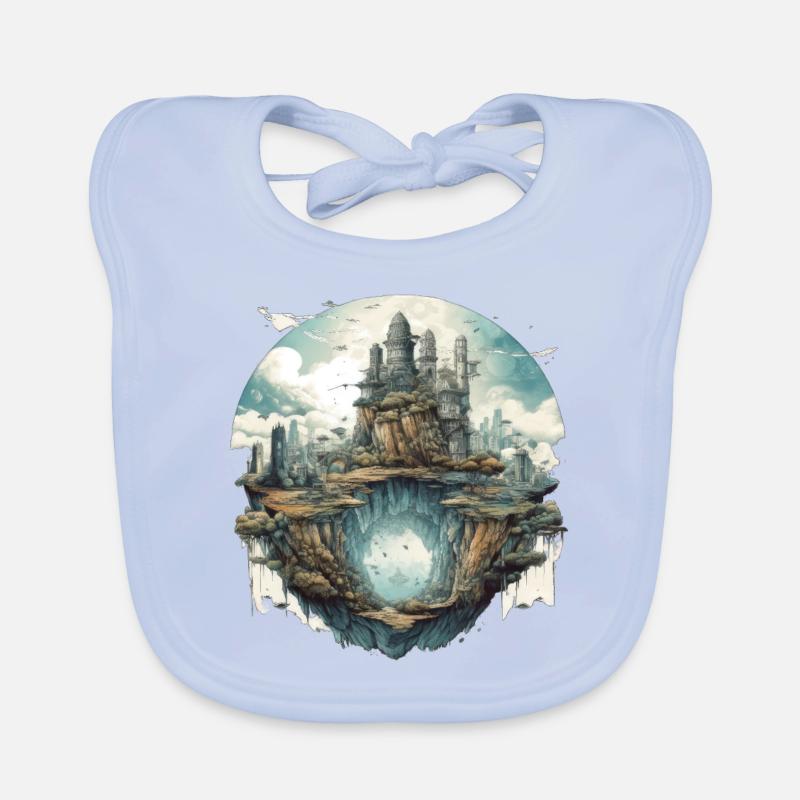 Futuristic life on planets Organic Baby Bibs