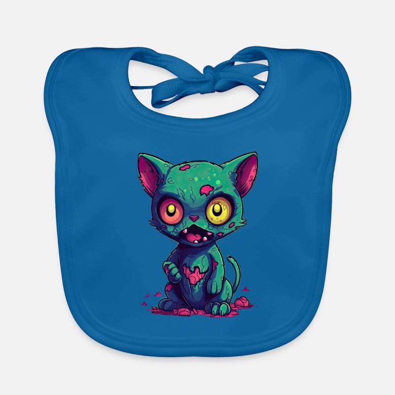 Halloween Zombie Cat - Mignon Chat Effrayant Bavoir bio Bébé