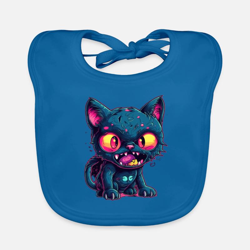 Halloween Zombie Cat - Mignon Chat Effrayant Bavoir bio Bébé