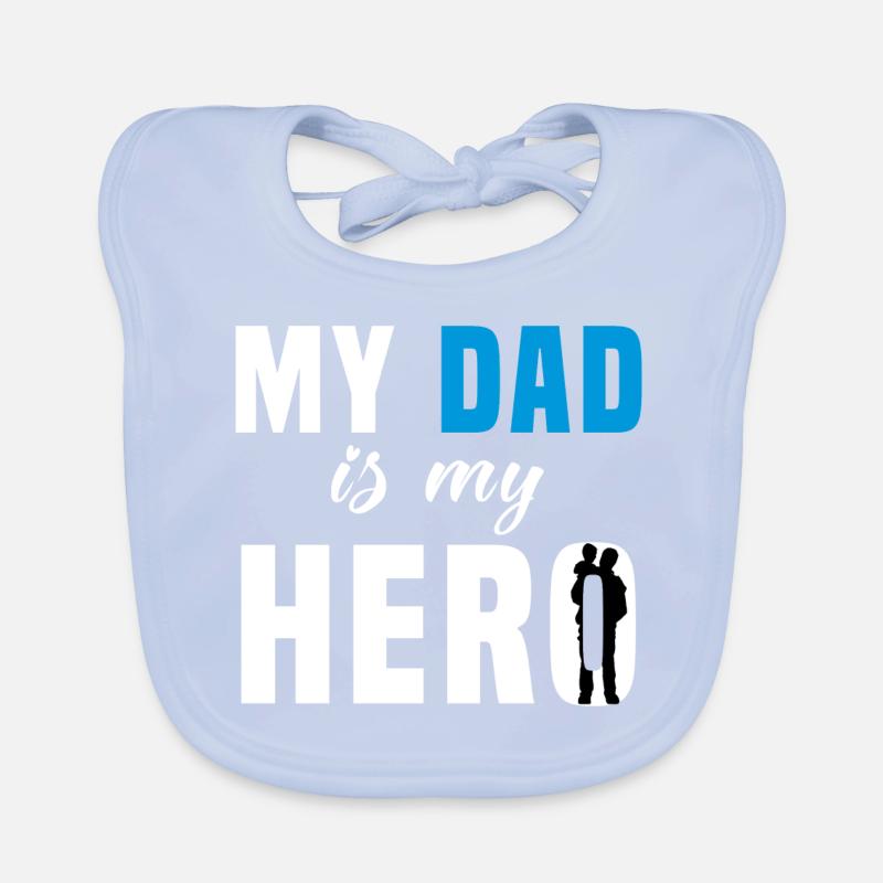 Mon père est mon héros Bavoir bio Bébé