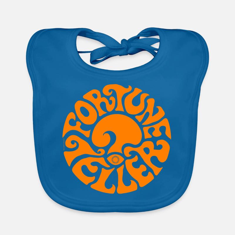 DISEUSE DE BONNE AVENTURE - orange - Diseuse de bonne aventure - sixties - Bavoir bio Bébé - bleu paon