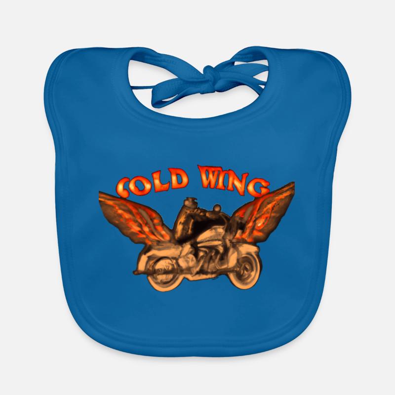 Goldwing Geschenk Geschenkidee - Baby Bio-Lätzchen - Pfauenblau