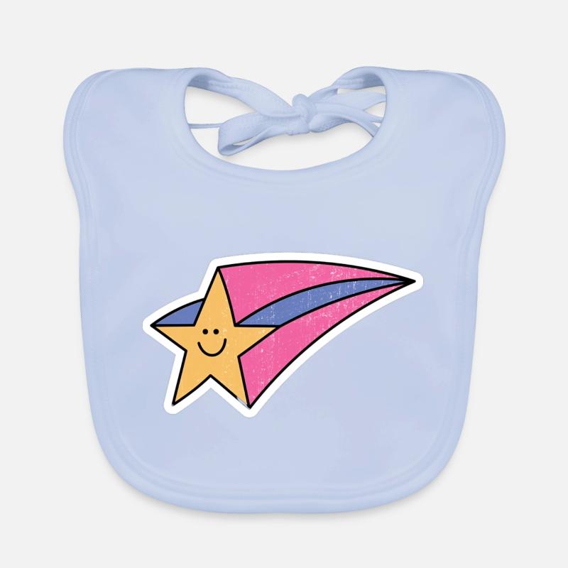 Retro Sternschnuppe Baby Bio-Lätzchen