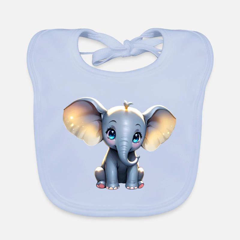 Mignon bébé éléphant Bavoir bio Bébé