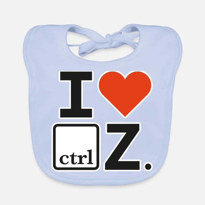 I love ctrl white Keyboard shortcuts Baby Bio-Lätzchen