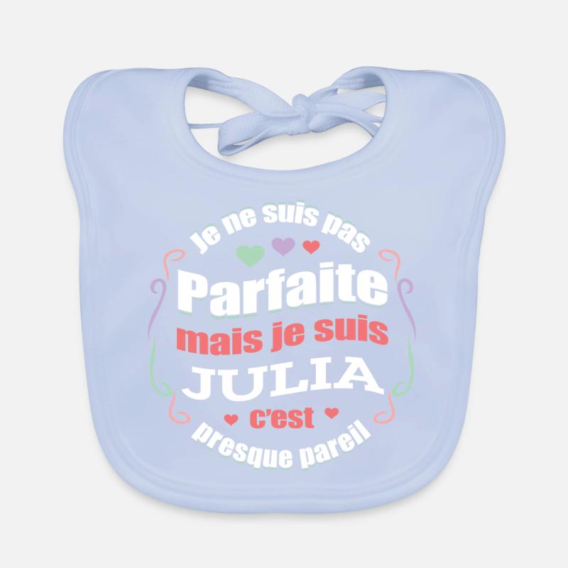 JULIA PARFAITE - PRENOM JULIA Bavoir bio Bébé