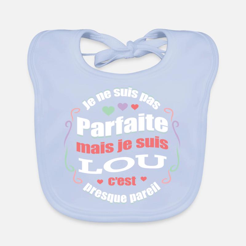 LOU PARFAITE - PRENOM LOU Bavoir bio Bébé