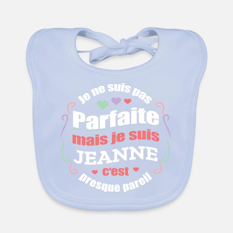 JEANNE PARFAITE - PRENOM JEANNE Bavoir bio Bébé