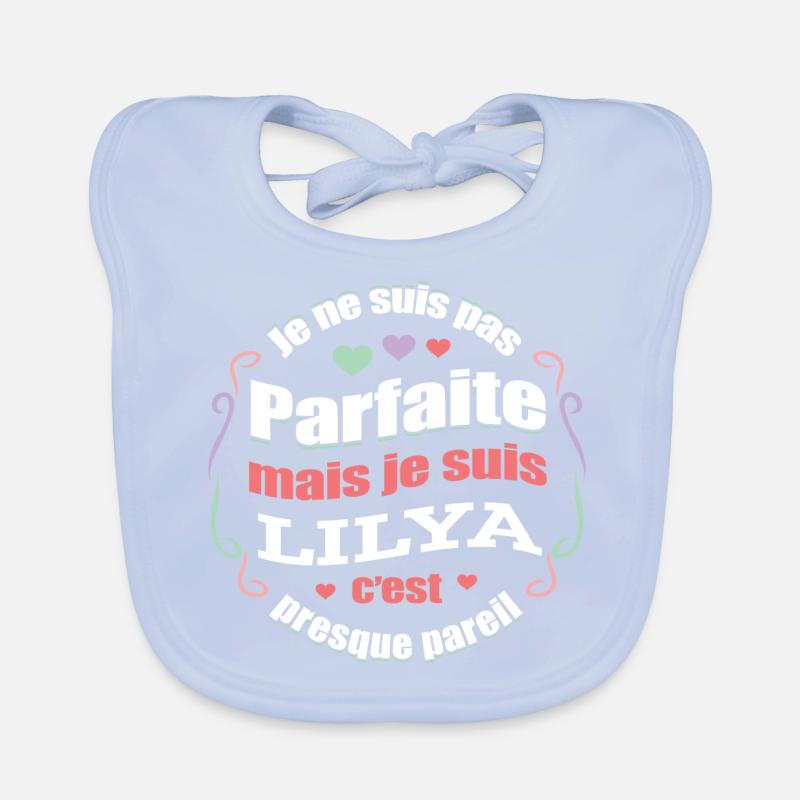 LILYA PARFAITE - PRENOM LILYA Bavoir bio Bébé