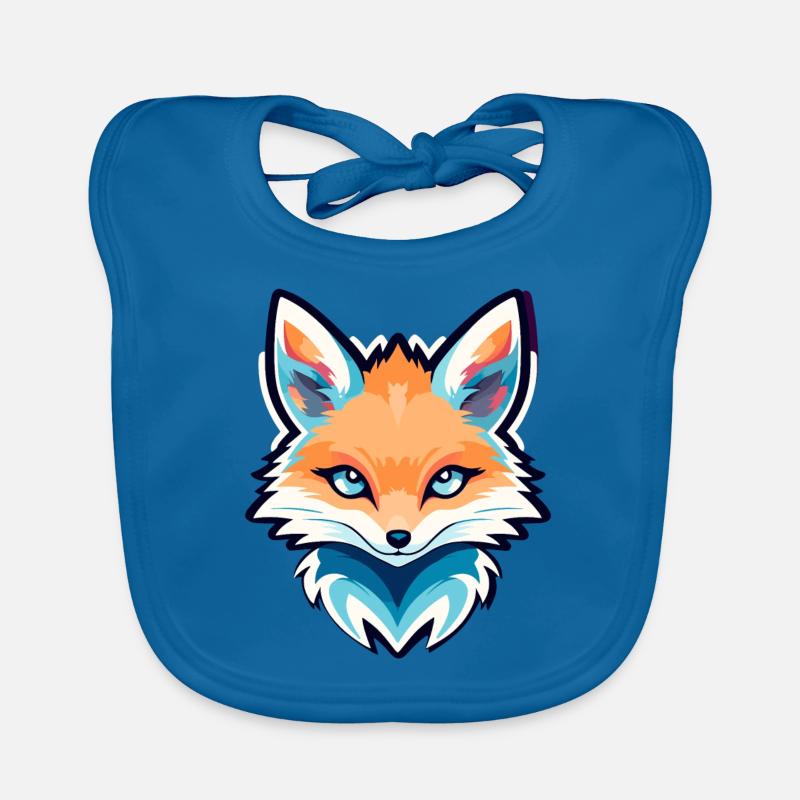 Fox Drawing Organic Baby Bibs