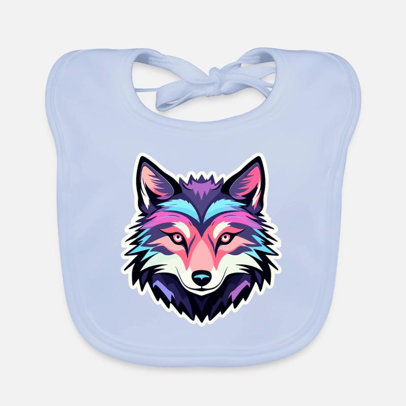 Wolf Zeichnung Baby Bio-Lätzchen