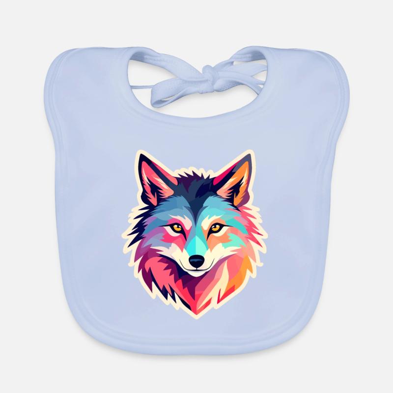 Dessin de loup Bavoir bio Bébé