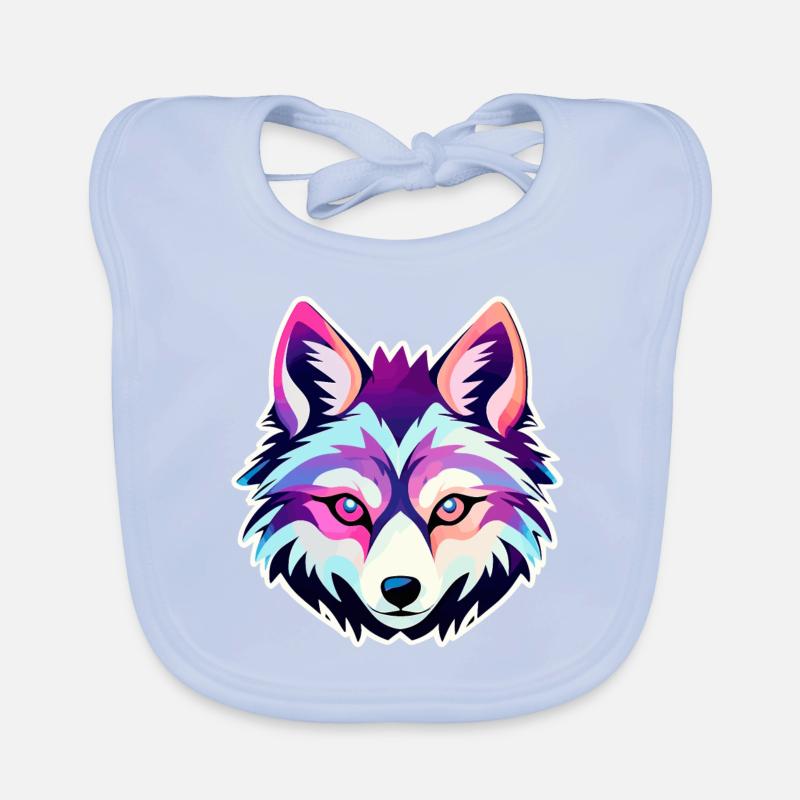 Wolf Zeichnung Baby Bio-Lätzchen