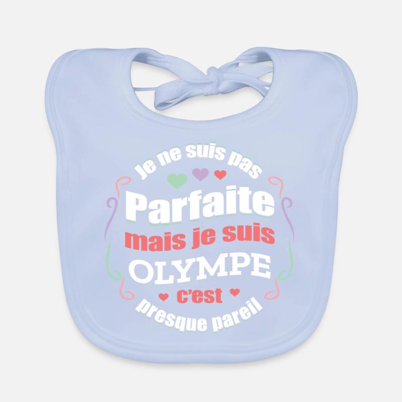 OLYMPE PARFAITE - PRENOM OLYMPE Bavoir bio Bébé