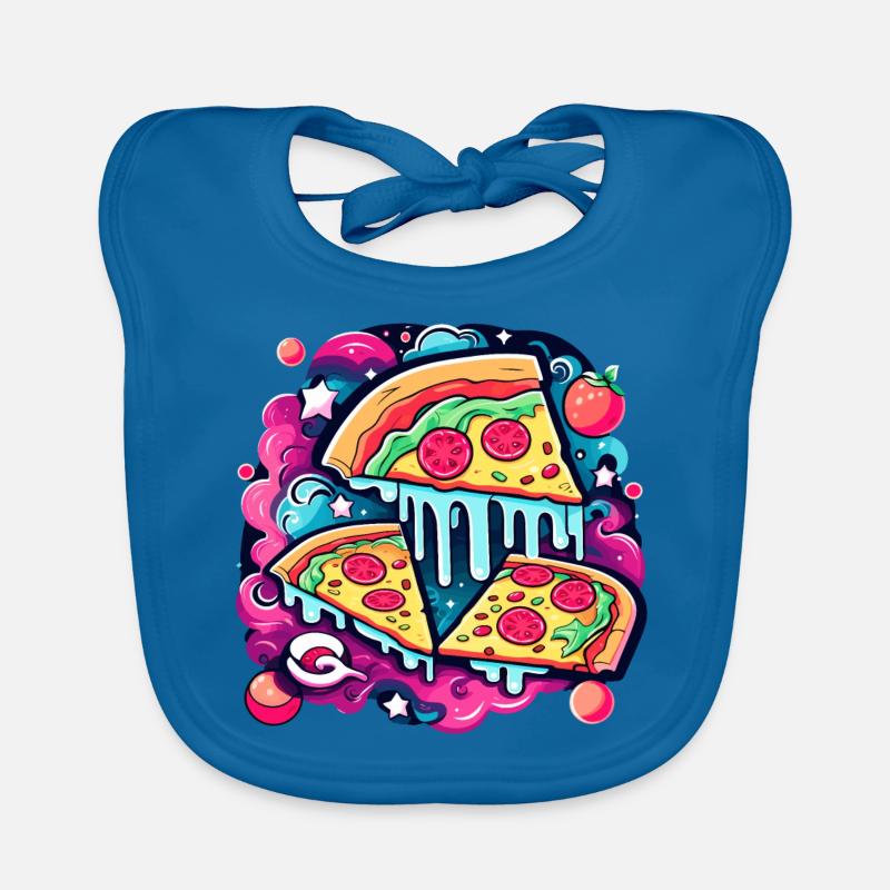 Dessin de tranche de pizza Bavoir bio Bébé