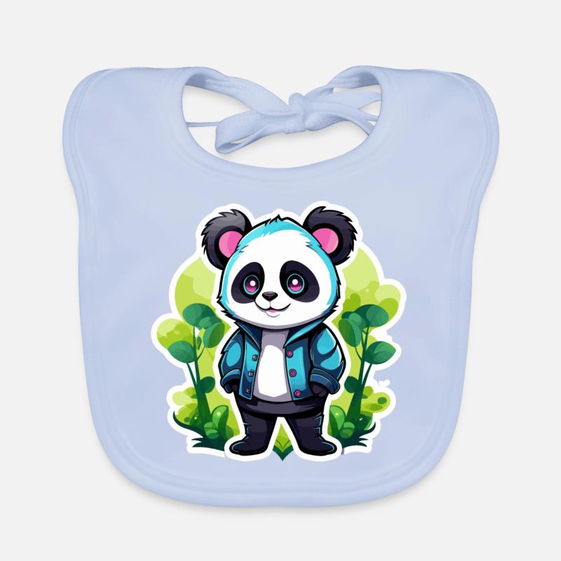 Dessin de panda Bavoir bio Bébé