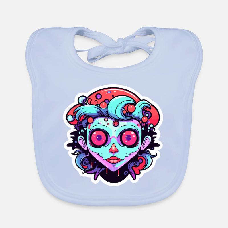 Cute zombie illustration Organic Baby Bibs
