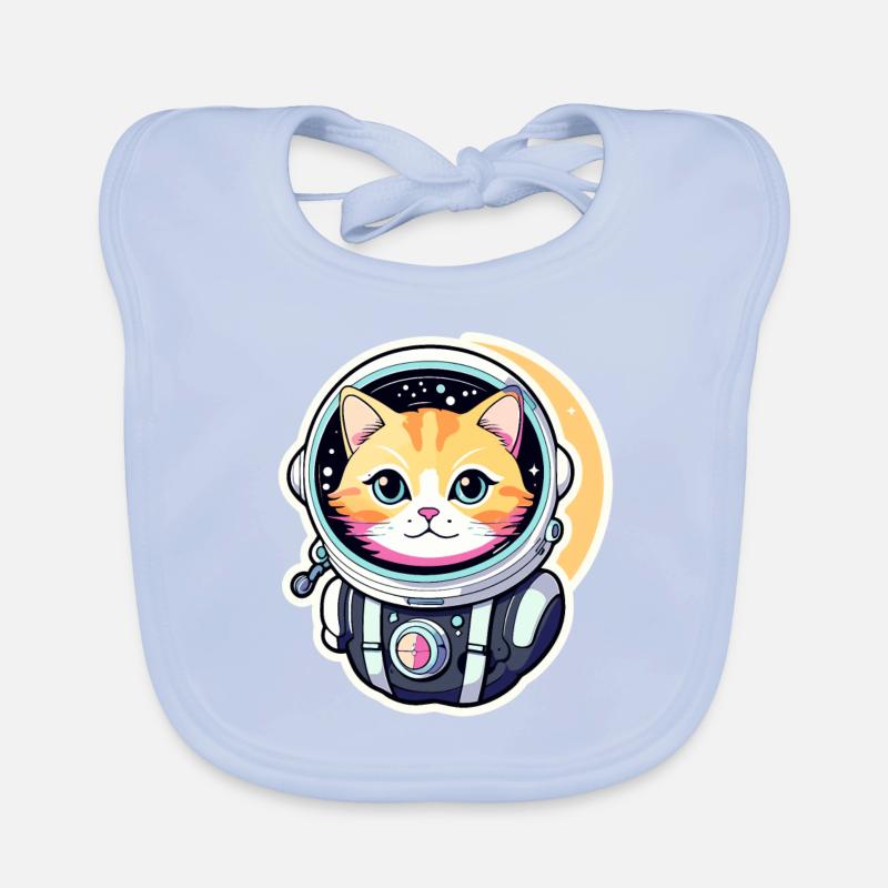 Illustration d’astronaute chat Bavoir bio Bébé