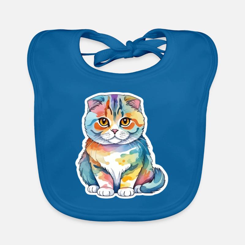 Scottish Fold Scottish Fold-Eared Cat Organic Baby Bibs
