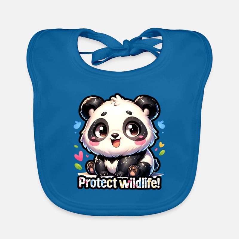 Protéger la faune Panda géant Jour de la Terre Amoureux du panda Bavoir bio Bébé