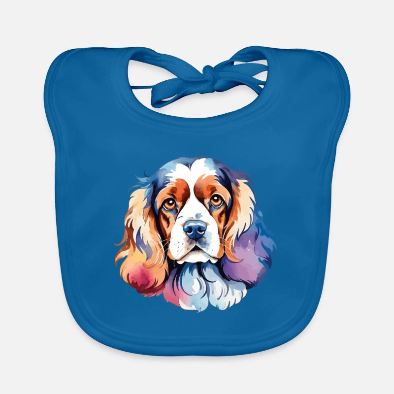 American Cocker Spaniel Wasserfarben Baby Bio-Lätzchen