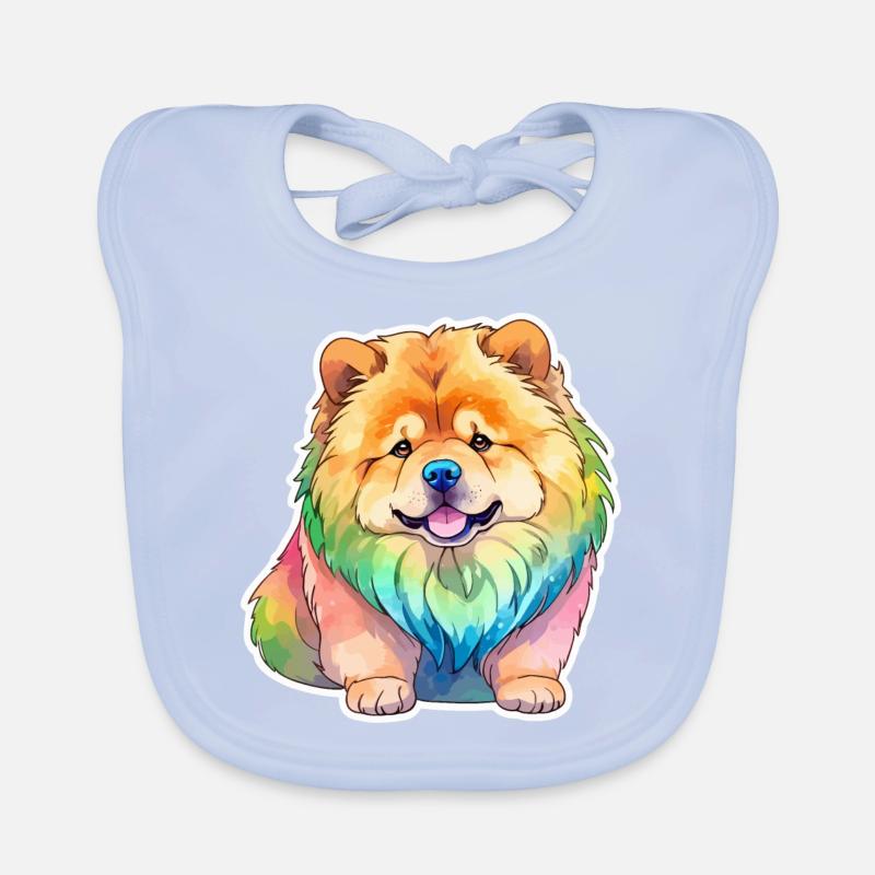 Chow Chow Watercolors Organic Baby Bibs