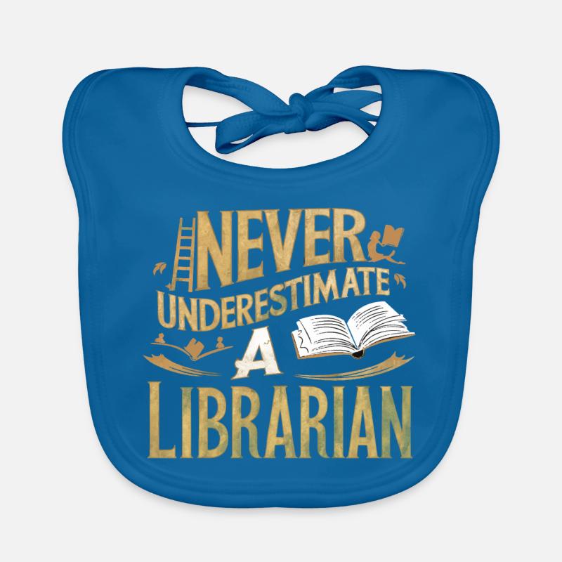 Never Underestimate a Librarian Organic Baby Bibs