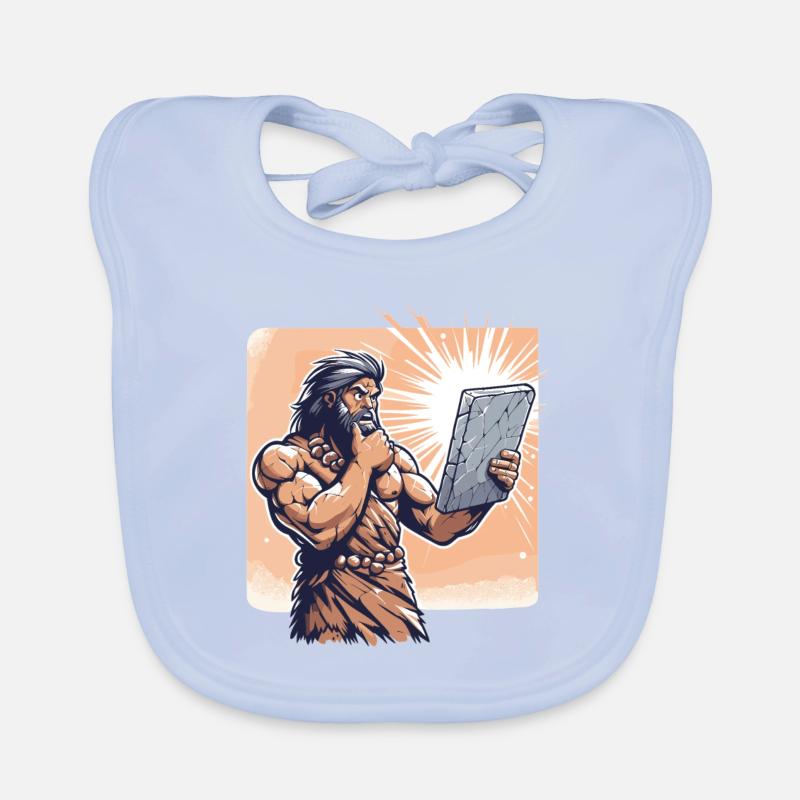 Idea Idea Caveman Stone Tablet Gift Organic Baby Bibs