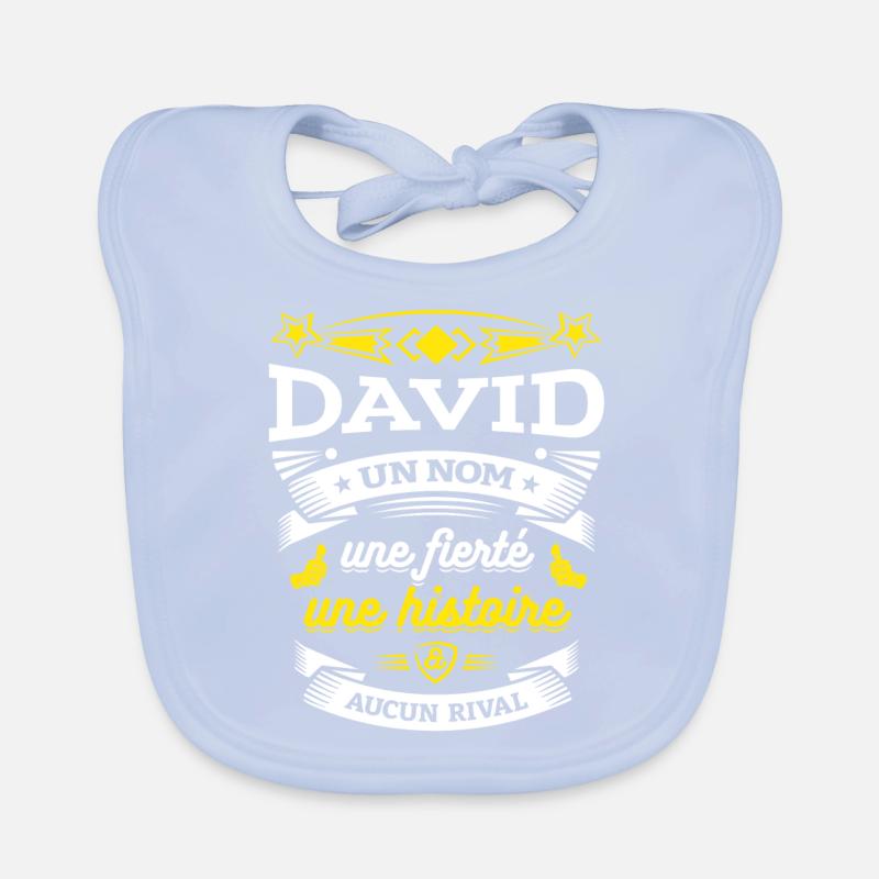 DAVID UN NOM UNE FIERTÉ AUCUN RIVAL Bavoir bio Bébé