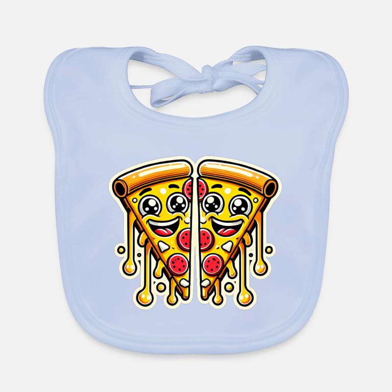 Sleep Eat Pizza Repeat Funny Design Organic Baby Bibs