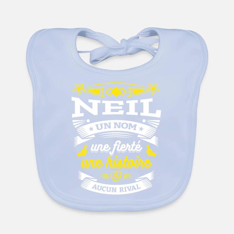 NEIL UN NOM UNE FIERTÉ AUCUN RIVAL Bavoir bio Bébé