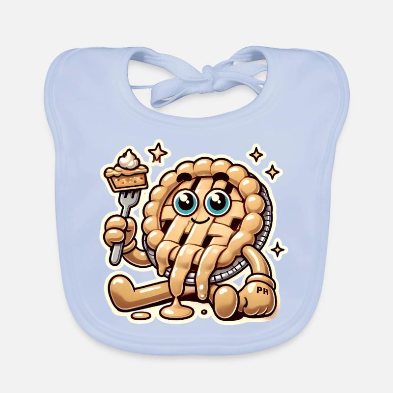Drôle Existential Pie Cartoon Design Bavoir bio Bébé
