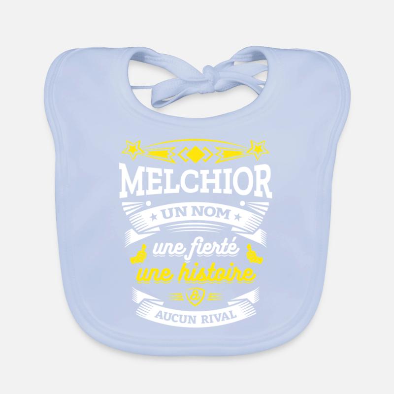 MELCHIOR UN NOM UNE FIERTÉ AUCUN RIVAL Bavoir bio Bébé