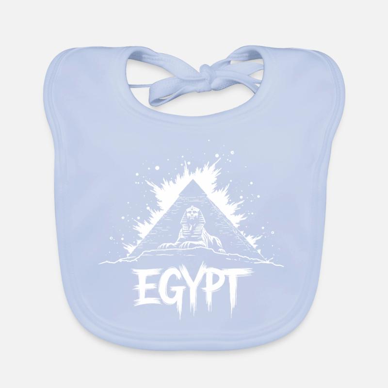 Egypt Sphinx Pyramid Organic Baby Bibs