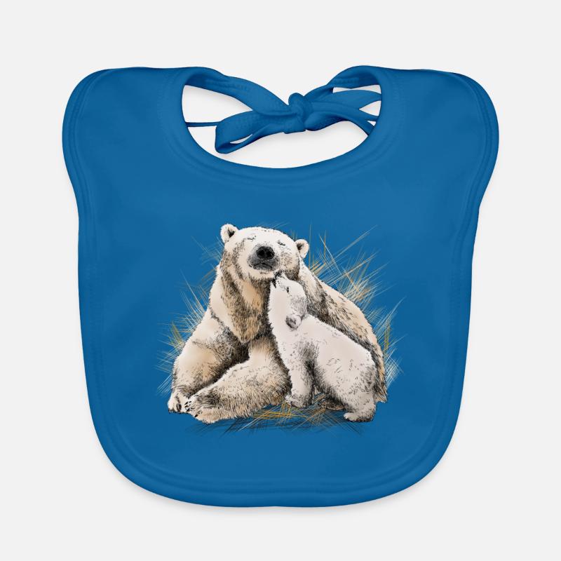 Icebear - Bavoir bio Bébé - bleu paon