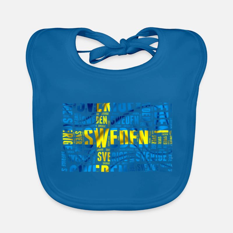 Drapeau de la Suède Bavoir bio Bébé