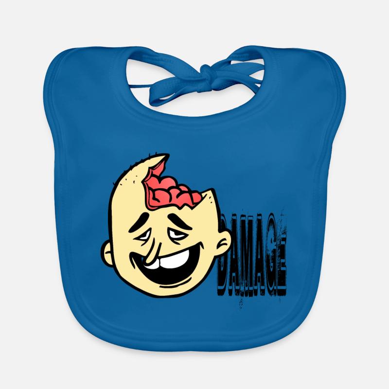 Stupide obstrue l'idiot - Bavoir bio Bébé - bleu paon