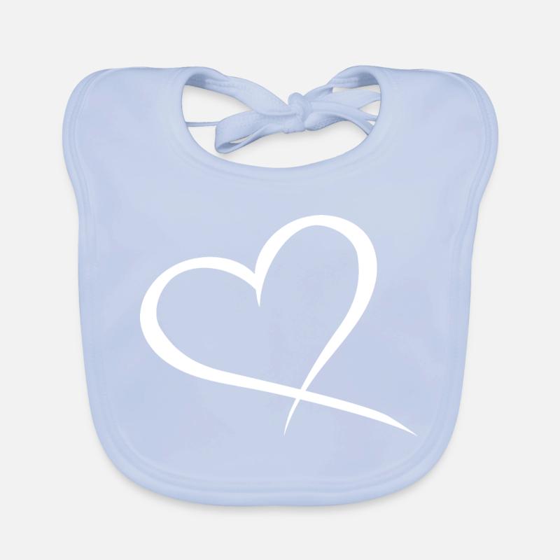 Herz Design Liebe Baby Bio-Lätzchen